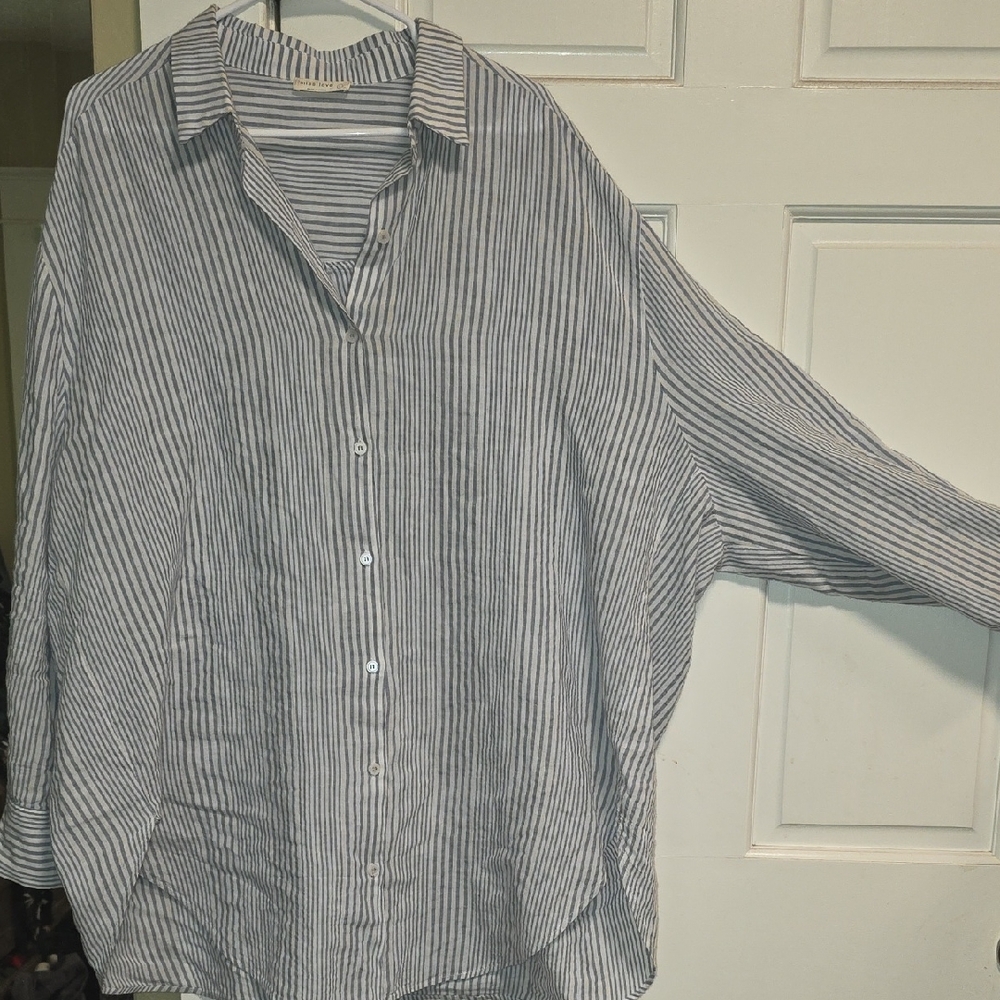 Classic Striped Button Down Shirt